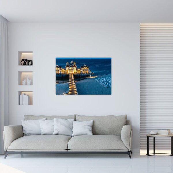 Slika - hotel na plaži (90x60 cm)