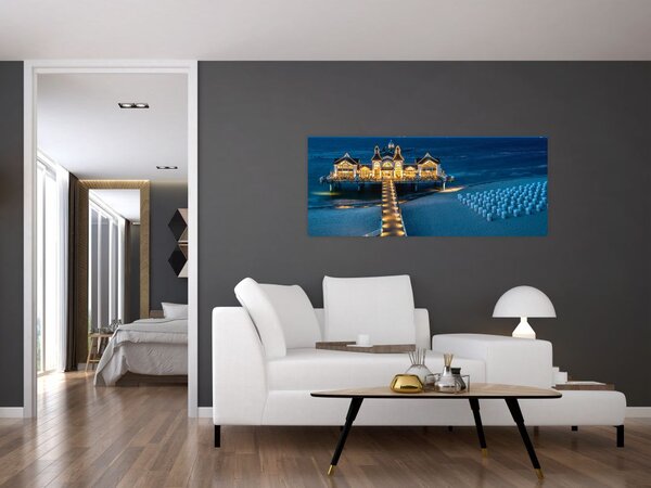 Slika - hotel na plaži (120x50 cm)