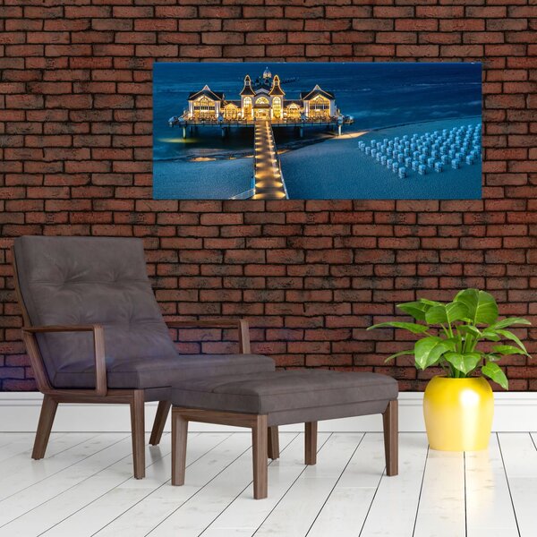 Slika - hotel na plaži (120x50 cm)