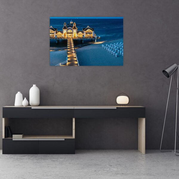 Slika - hotel na plaži (90x60 cm)