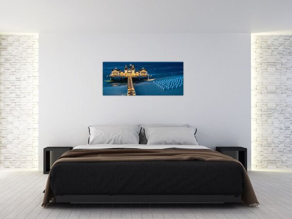Slika - hotel na plaži (120x50 cm)