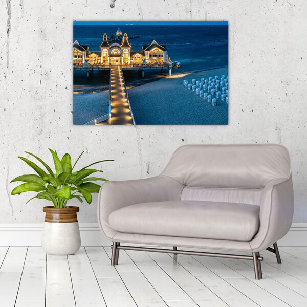 Slika - hotel na plaži (90x60 cm)