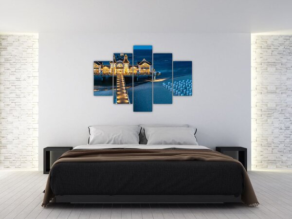 Slika - hotel na plaži (150x105 cm)