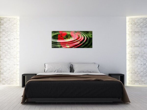Apstraktna slika - cvijeće u valovima (120x50 cm)