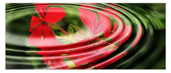 Apstraktna slika - cvijeće u valovima (120x50 cm)