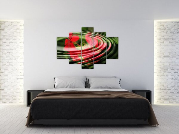 Apstraktna slika - cvijeće u valovima (150x105 cm)