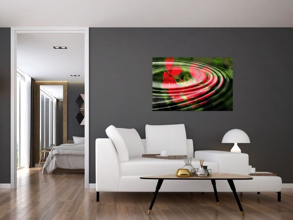 Apstraktna slika - cvijeće u valovima (90x60 cm)