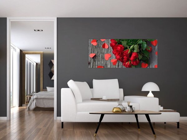 Slika - buket ruža (120x50 cm)