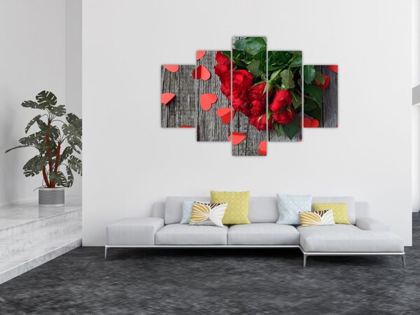 Slika - buket ruža (150x105 cm)