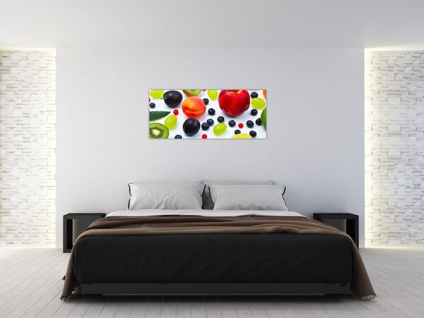 Slika voća s kapima vode (120x50 cm)
