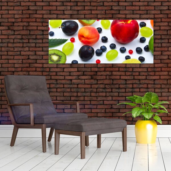 Slika voća s kapima vode (120x50 cm)