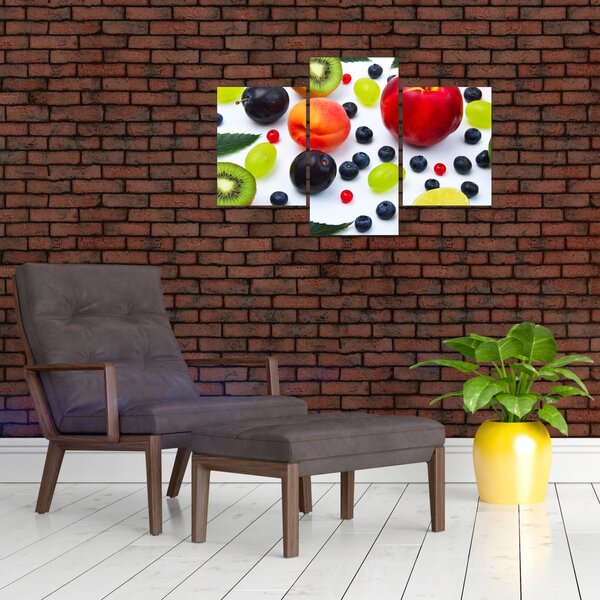 Slika voća s kapima vode (90x60 cm)