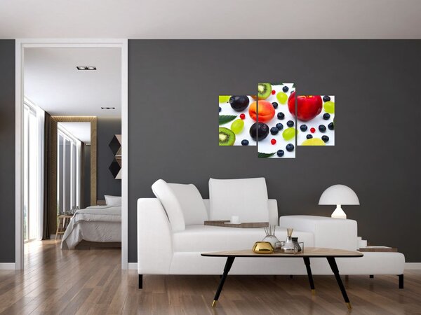 Slika voća s kapima vode (90x60 cm)