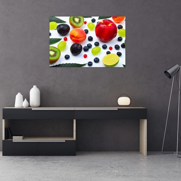 Slika voća s kapima vode (90x60 cm)