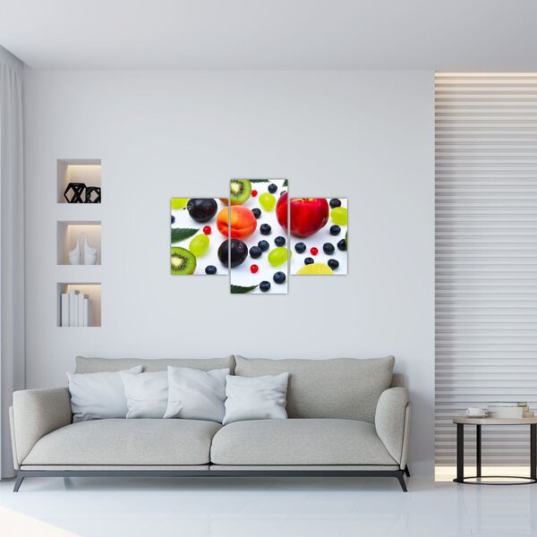 Slika voća s kapima vode (90x60 cm)