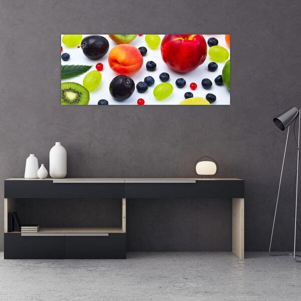 Slika voća s kapima vode (120x50 cm)