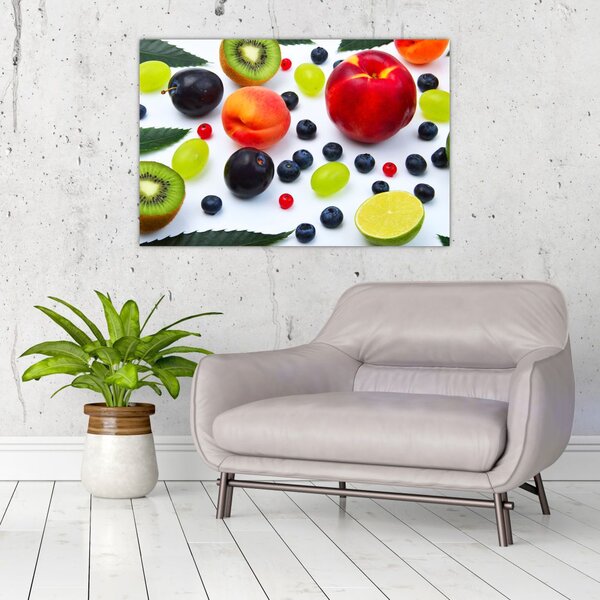 Slika voća s kapima vode (90x60 cm)