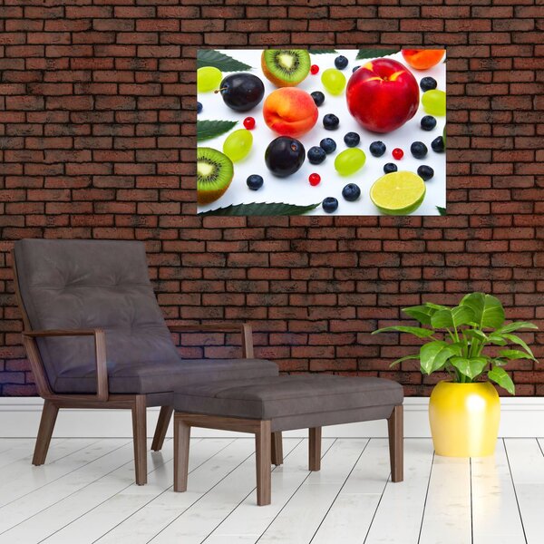 Slika voća s kapima vode (90x60 cm)