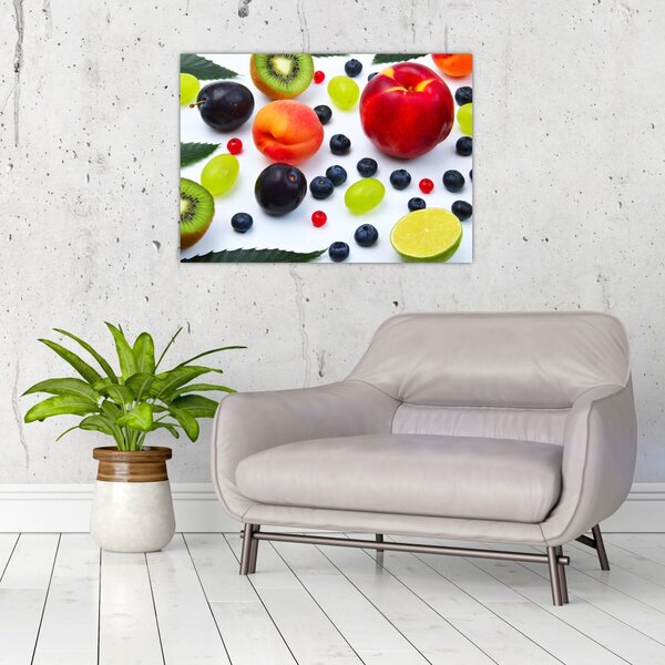 Slika voća s kapima vode (70x50 cm)