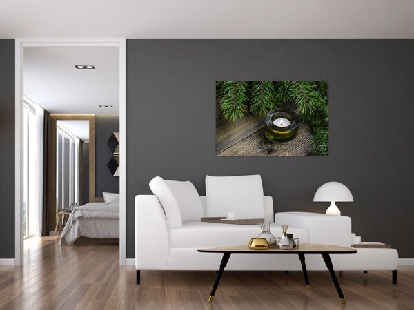 Slika - božićna svijeća (90x60 cm)