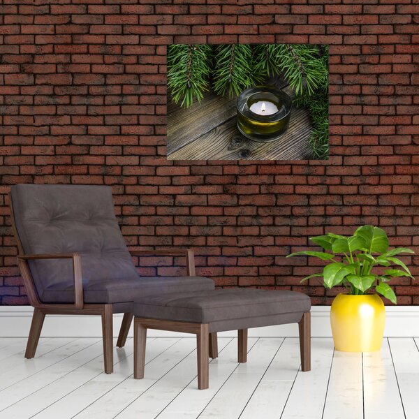 Slika - božićna svijeća (70x50 cm)