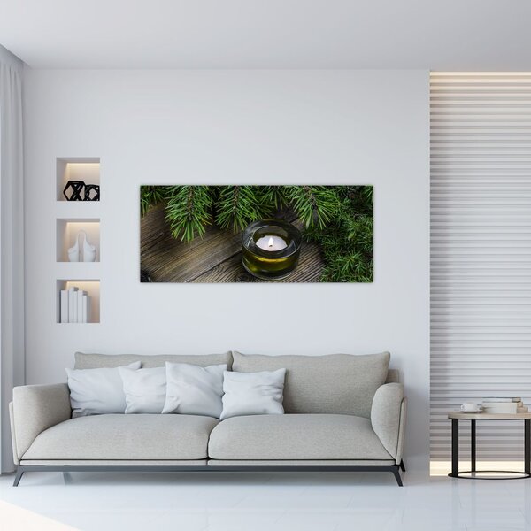 Slika - božićna svijeća (120x50 cm)