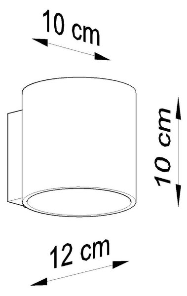 Bijela zidna lampa ø 10 cm Gino – Sollux