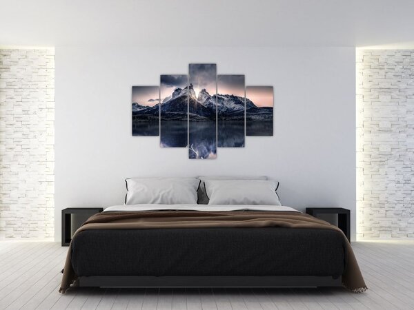 Slika jezera s planinom (150x105 cm)