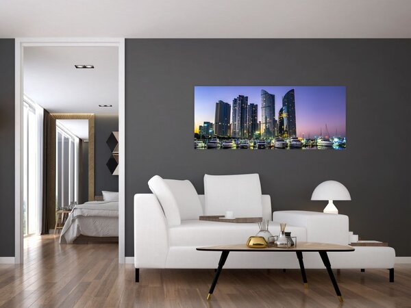 Slika jahti i nebodera (120x50 cm)