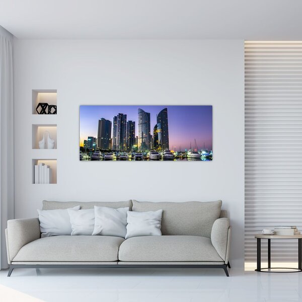 Slika jahti i nebodera (120x50 cm)