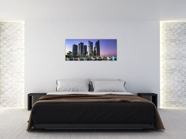 Slika jahti i nebodera (120x50 cm)