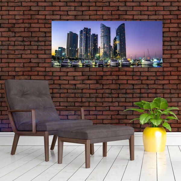 Slika jahti i nebodera (120x50 cm)