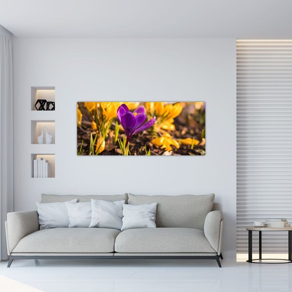 Slika ljubičastog cvijeta (120x50 cm)