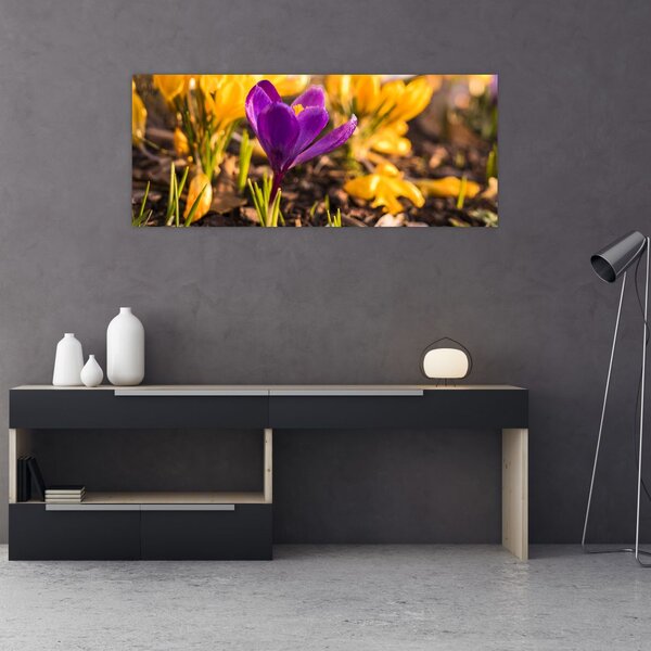 Slika ljubičastog cvijeta (120x50 cm)