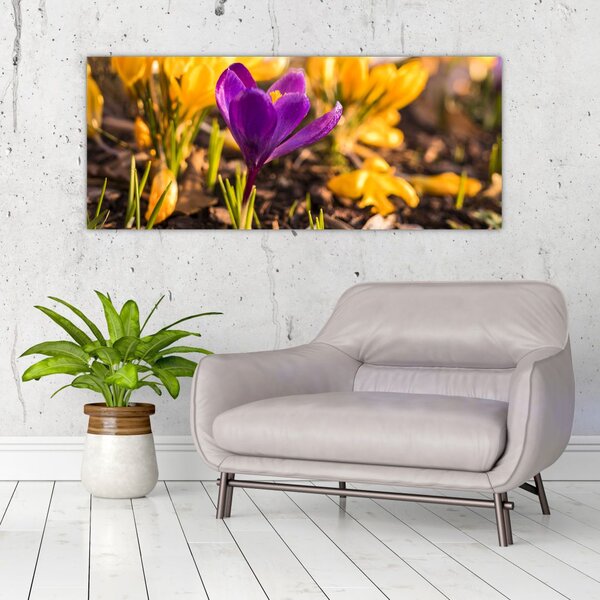 Slika ljubičastog cvijeta (120x50 cm)