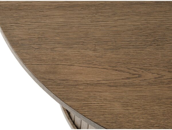 Smeđi okrugli stolić u dekoru hrasta ø 90 cm Nola - Unique Furniture