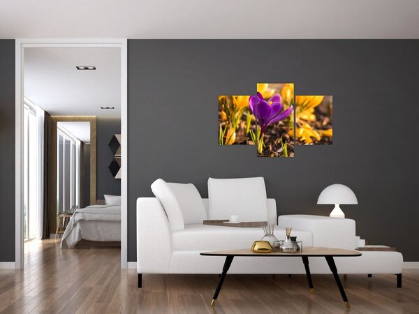 Slika ljubičastog cvijeta (90x60 cm)