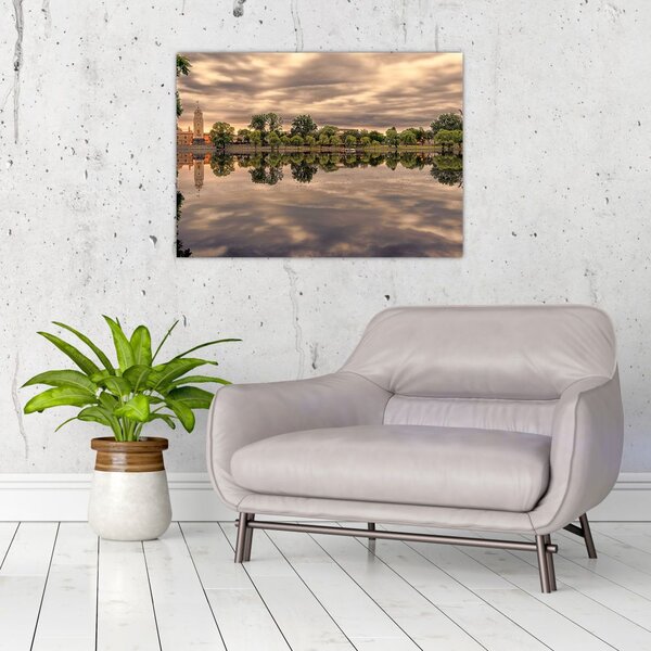 Slika jezera i drveća (70x50 cm)