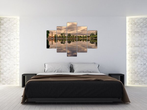 Slika jezera i drveća (150x105 cm)