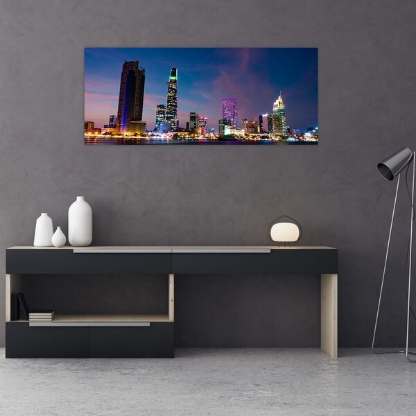 Slika noćnog grada (120x50 cm)