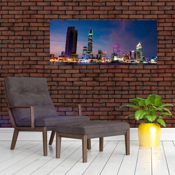 Slika noćnog grada (120x50 cm)