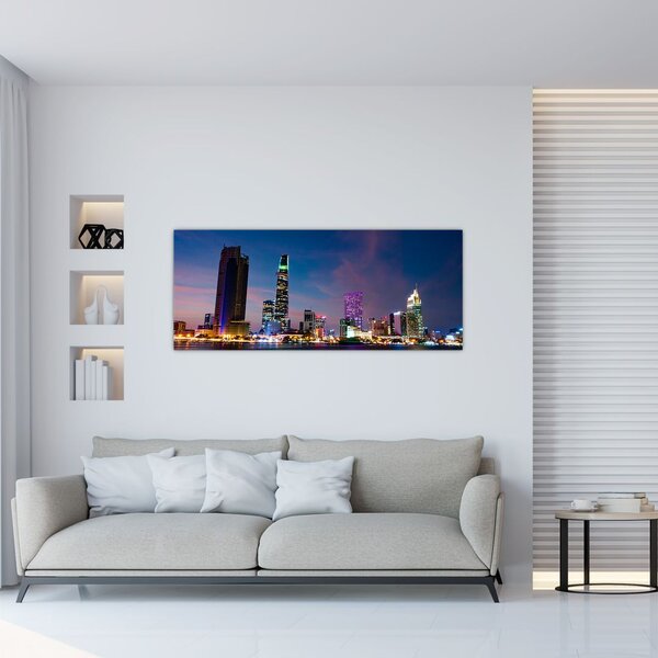 Slika noćnog grada (120x50 cm)