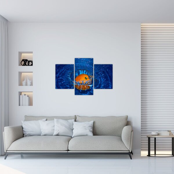 Slika - narančasta u vodi (90x60 cm)