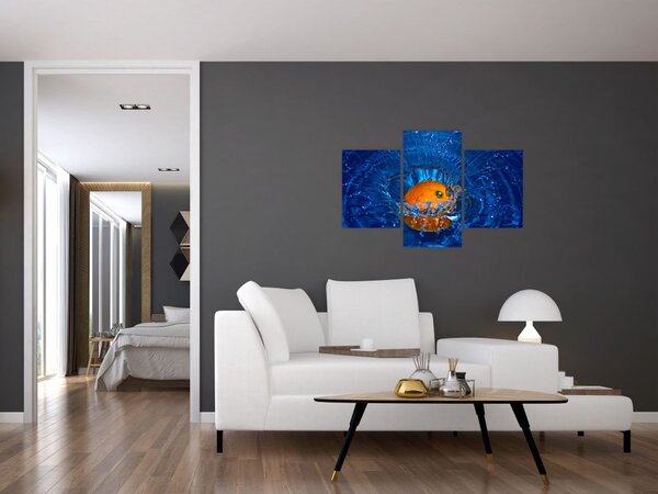 Slika - narančasta u vodi (90x60 cm)