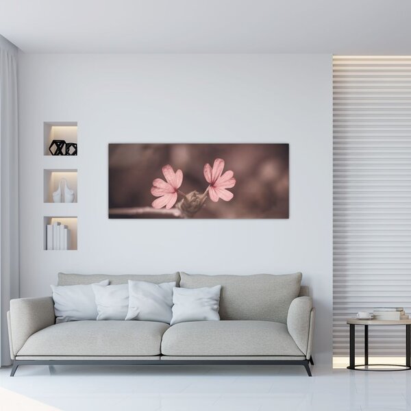 Slika ružičastog cvijeta (120x50 cm)