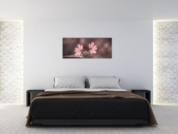 Slika ružičastog cvijeta (120x50 cm)
