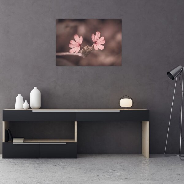 Slika ružičastog cvijeta (70x50 cm)
