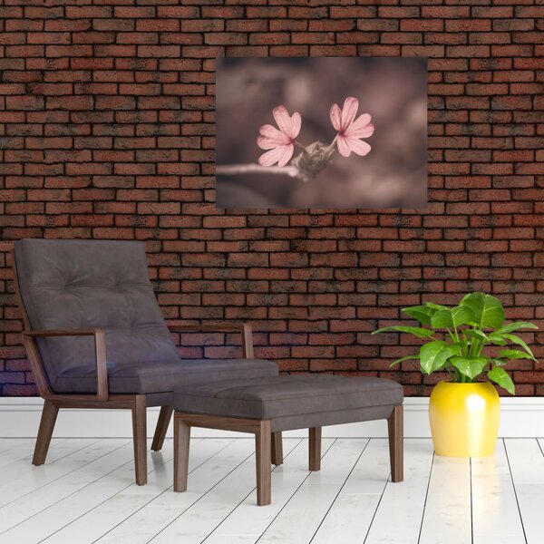 Slika ružičastog cvijeta (70x50 cm)