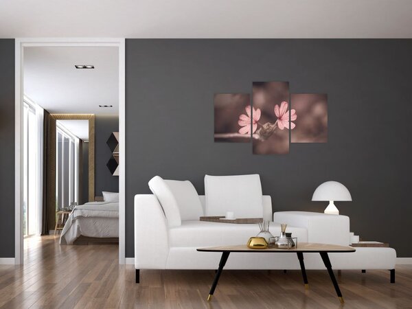 Slika ružičastog cvijeta (90x60 cm)