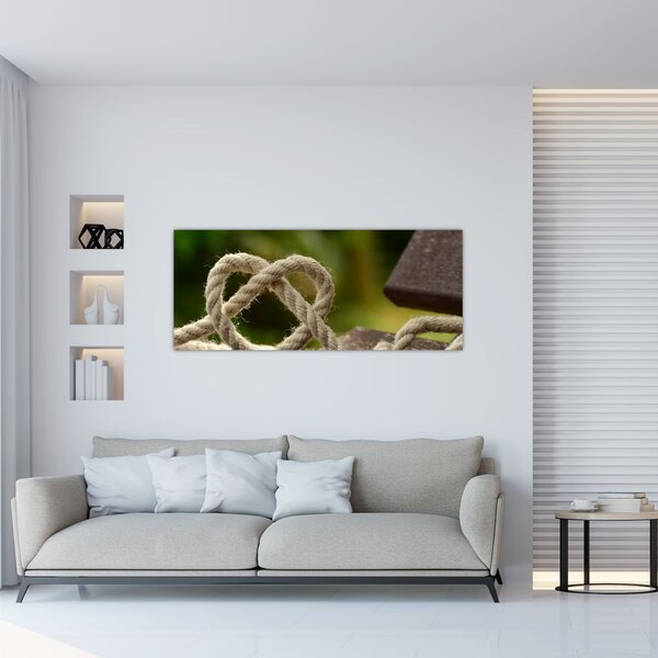 Slika srca od užeta (120x50 cm)